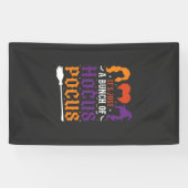 Halloween Hocus Pocus Heks Typografie Vector Spandoek (Horizontaal)