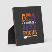Halloween Hocus Pocus Hekserij Typografie Vector Fotoplaat (Voorkant)