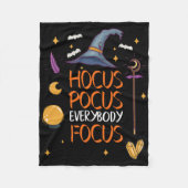 Halloween Hocus Pocus Iedereen Focus Leuke Leraar Fleece Deken (Voorkant)