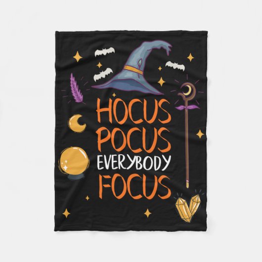 Halloween Hocus Pocus Iedereen Focus Leuke Leraar Fleece Deken (Voorkant)