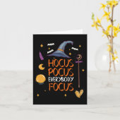 Halloween Hocus Pocus Iedereen Focus Leuke Leraar Kaart (Gele Bloem)