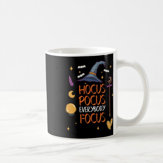 Halloween Hocus Pocus Iedereen Focus Leuke Leraar Koffiemok (Rechts)