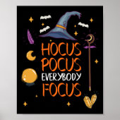 Halloween Hocus Pocus Iedereen Focus Leuke Leraar Poster (Voorkant)