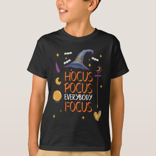Halloween Hocus Pocus Iedereen Focus Leuke Leraar T-shirt (Voorkant)