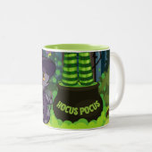 Halloween Hocus Pocus Tweekleurige Koffiemok (Voorkant rechts)