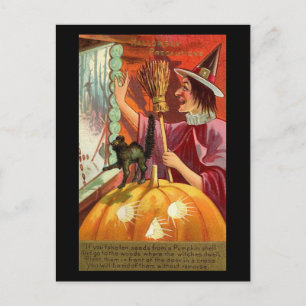 Halloween Hoe zich te ontdoen van heksen Briefkaart