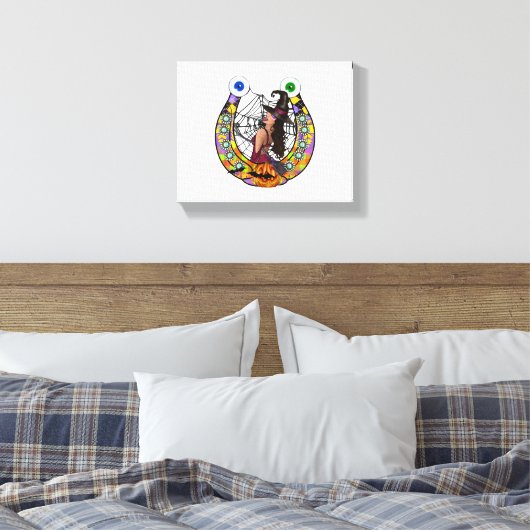 Halloween-Hoefijzer Canvas Afdruk (Insitu (Slaapkamer))