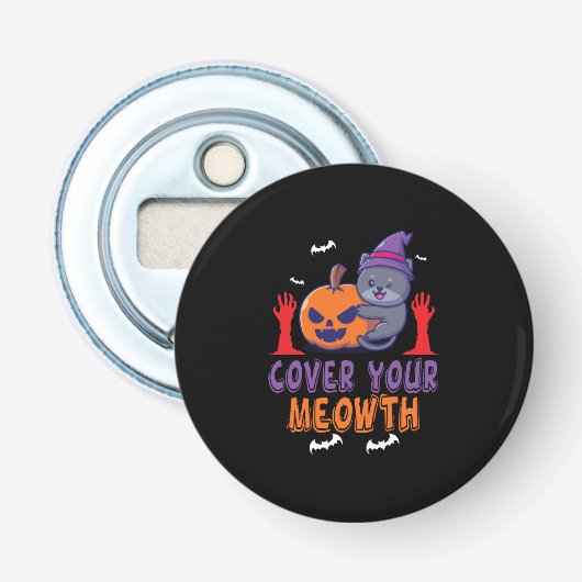 Halloween Hoesje Je gemiddelde verjaardag Button Flesopener (Voorkant)