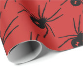 Halloween Holiday Black spin tiled party wrap Cadeaupapier (Rol Hoek)