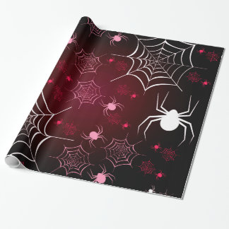 Halloween Holiday Custom Retro Spiers Cadeaupapier