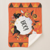 Halloween Holiday Fantasy Symbols trendy design Sherpa Deken (Voorkant)