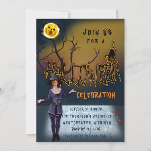 Halloween Holiday Kaart (Voorkant)