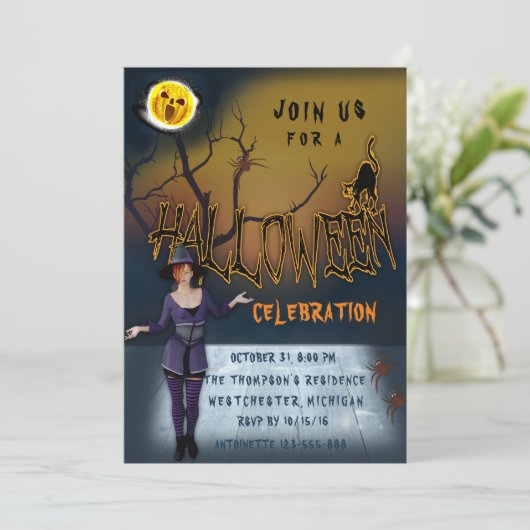 Halloween Holiday Kaart (Staand voorkant)