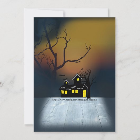 Halloween Holiday Kaart (Achterkant)