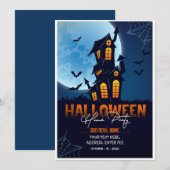 Halloween Home Party Kaart (Voorkant / Achterkant)