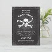 Halloween Homecoming Pirate Party Invitation Kaart (Staand voorkant)