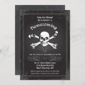 Halloween Homecoming Pirate Party Invitation Kaart (Voorkant / Achterkant)