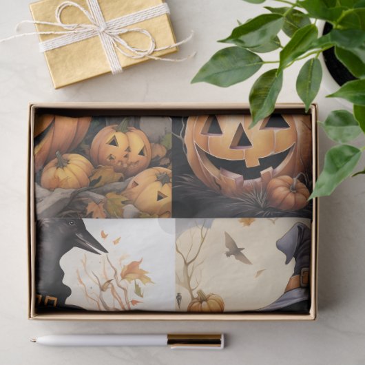 Halloween Hond 1 Collage Decoupage Papier (Geschenk)