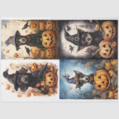 Halloween Hond 1 Collage Decoupage Papier (Voorkant)