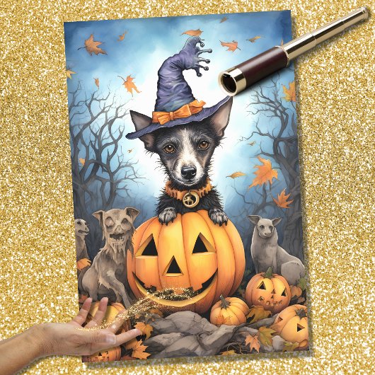 Halloween Hond 2 Decoupage papier