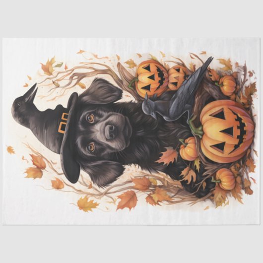 Halloween Hond 4 Decoupage papier (Voorkant)