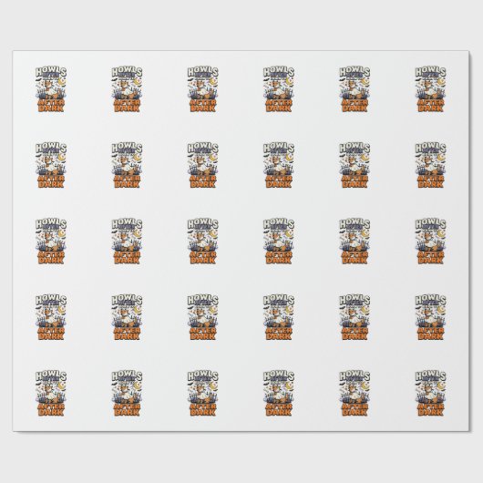 Halloween Hond Boo Crew (5) Cadeaupapier (Vlak)