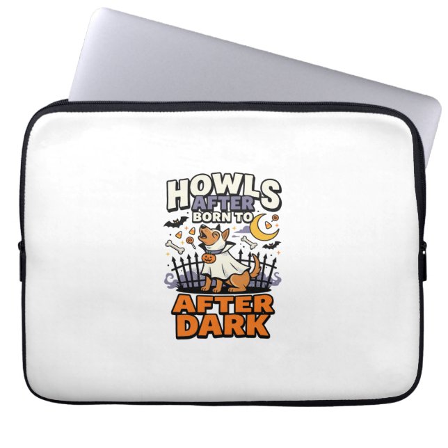 Halloween Hond Boo Crew (5) Laptop Sleeve (Voorkant)