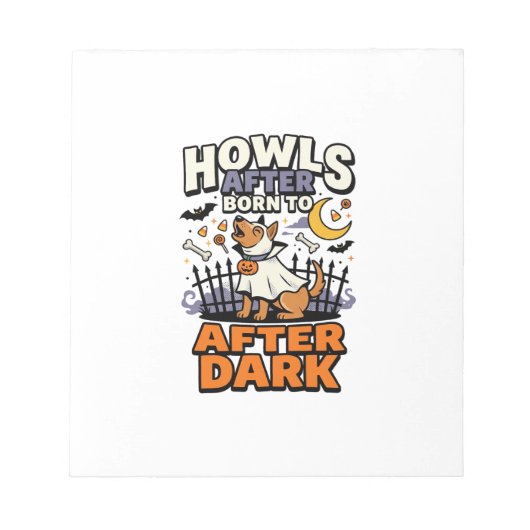 Halloween Hond Boo Crew (5) Notitieblok (Voorkant)