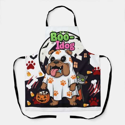 Halloween Hond "Boo Idog" Spook Huisdier Lovers, S Schort (Voorkant)