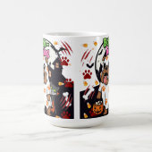 Halloween Hond "Boo Idog" Spooky Paw met Kat Magische Mok (Midden)