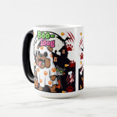 Halloween Hond "Boo Idog" Spooky Paw met Kat Magische Mok (Voorkant links)