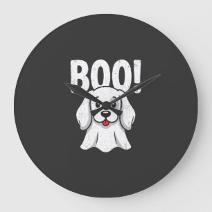 Halloween Hond Boo Schattige Puppy Spook Ontwerp Grote Klok
