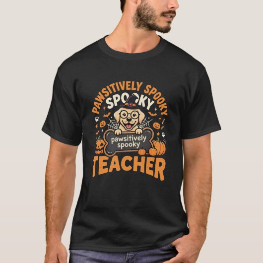 Halloween Hond Docent Boo Crew T-shirt (Voorkant)