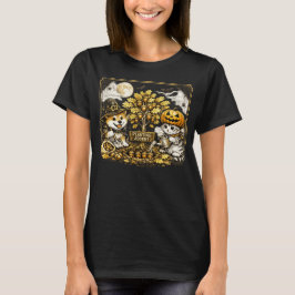Halloween Hond en Kat planten een machtige eikel e T-shirt