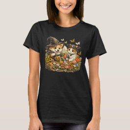 Halloween Hond en Kat verzorgen een Vlinder T-shirt
