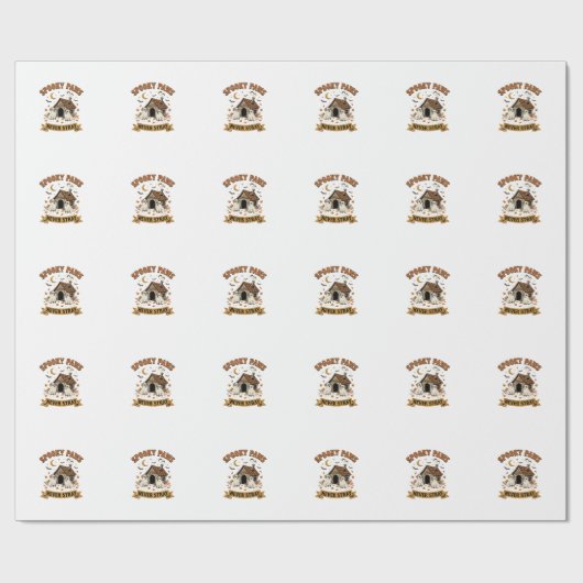 Halloween Hond Geest Pootjes Cadeaupapier (Vlak)