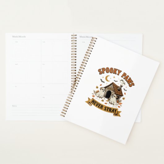Halloween Hond Geest Pootjes Planner (Display)