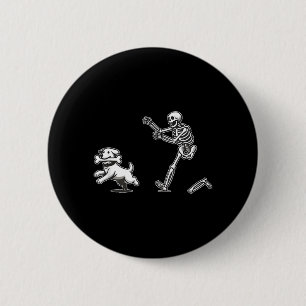 Halloween Hond Grappig Skelet Skelet Jacht Hond Ronde Button 5,7 Cm
