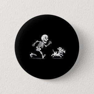 Halloween Hond Grappig Skelet Skelet Jacht Hond Ronde Button 5,7 Cm