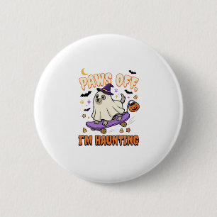 Halloween Hond Griezelige Skate Ride Ronde Button 5,7 Cm