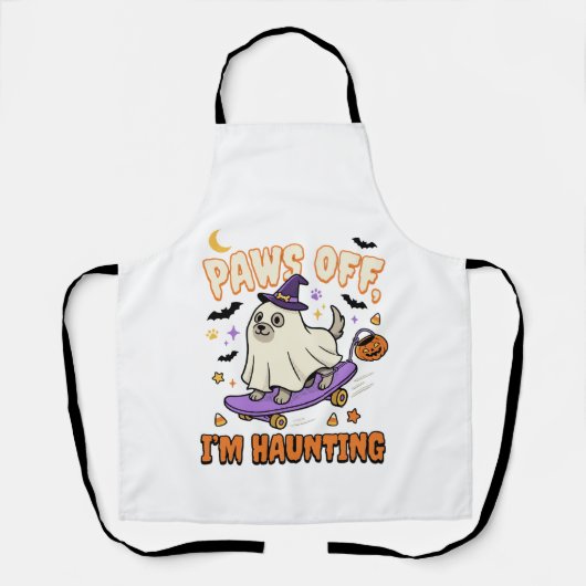 Halloween Hond Griezelige Skate Ride Schort (Voorkant)