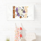 Halloween Hond Griezelige Skate Ride Spandoek (Insitu)