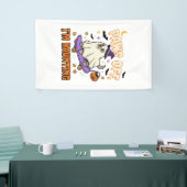 Halloween Hond Griezelige Skate Ride Spandoek (Beurs)