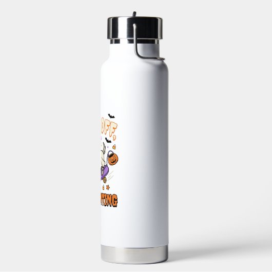 Halloween Hond Griezelige Skate Rit Waterfles (Links)