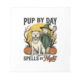 Halloween Hond Heks Shirt Vintage Gravure Huisdier Notitieblok