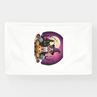 Halloween Hond Herfst Liefhebbers Spandoek