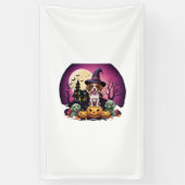 Halloween Hond Herfst Liefhebbers Spandoek (Verticaal)