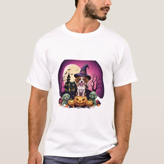 Halloween Hond Herfst Liefhebbers T-shirt (Voorkant)