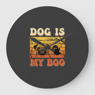 Halloween Hond Is Mijn Boo Pug Geest Ontwerp Grote Klok