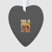 Halloween Hond Is Mijn Boo Pug Geest Ontwerp Ornament (voorkant)
